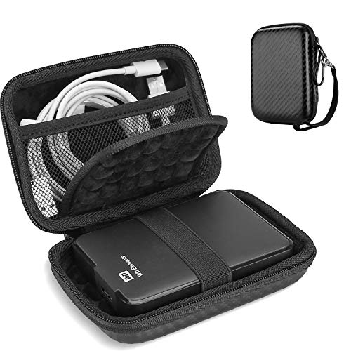 ProCase Estuche de Viaje Antigolpes para Disco Externo 2.5" Toshiba Canvio Basics/WD Elements/My Passport/Seagate Expansion/Backup Plus, Caja Universal para Disco Duro 2,5 Pulgadas 1TB 2T 4 TB -Sarga