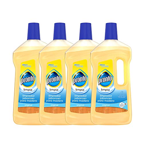 Pronto Limpiador Jabonoso - Producto de limpieza para suelos y muebles de madera, 750 ml - [pack de 4]