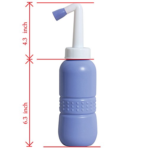 Pulverizador portátil para bidé, botella de bidé de viaje para higiene personal de mano, spray para bidé sin bloqueo de aire botella de limpiaparabrisas inferior (450 ml)