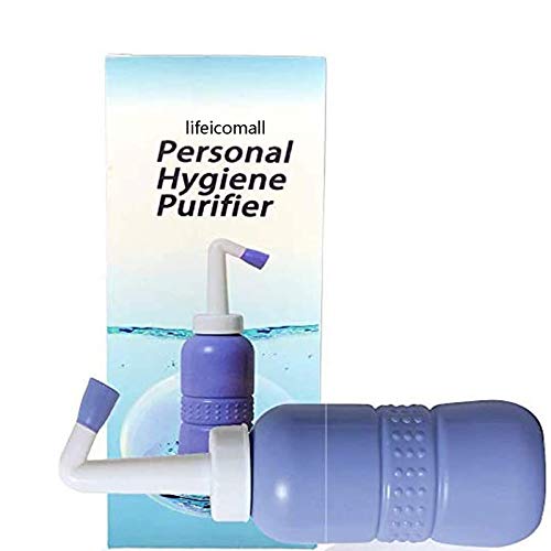 Pulverizador portátil para bidé, botella de bidé de viaje para higiene personal de mano, spray para bidé sin bloqueo de aire botella de limpiaparabrisas inferior (450 ml)