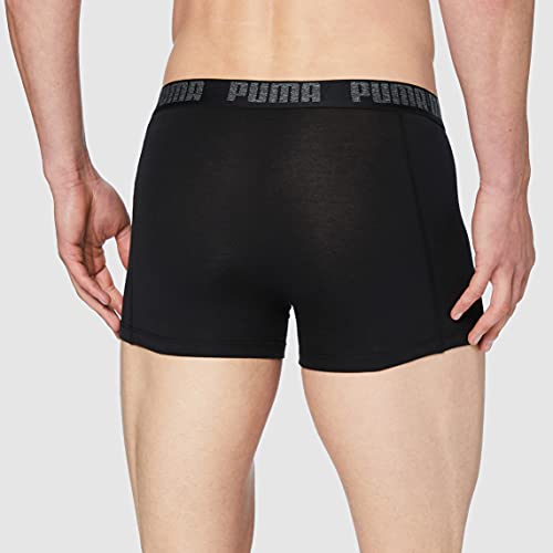 Puma Basic - Boxer para hombre, color Negro, talla Large, paquete de 2