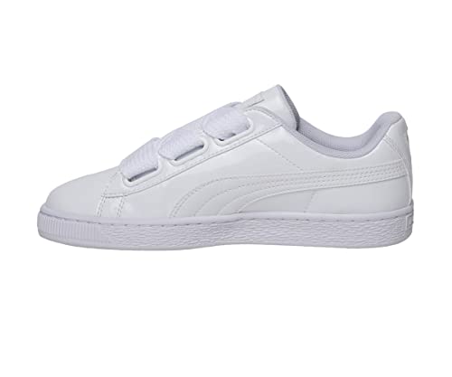 PUMA Basket Heart Patent Wn's, Zapatillas de Deporte, para Mujer, Blanco (Puma White-Puma White), 36 EU