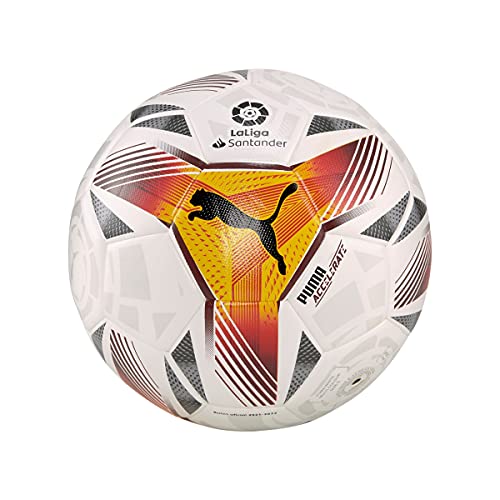 PUMA Pelota LaLiga 1 Accelerate Hybrid Ball, Puma White-Multi Colour