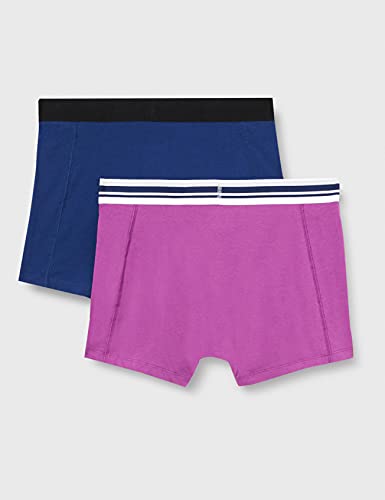 PUMA Placed Logo Boxer 2P Ropa Interior, Morado (Purple Combo), XL para Hombre