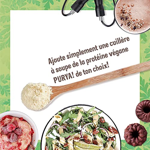 PURYA! BIO SUPER GREENS, con hierba de trigo, hierba de cebada, ortiga y moringa, para smoothies, batidos y más, proteína vegana para la construcción muscular, vegana y sin lactosa, 150g