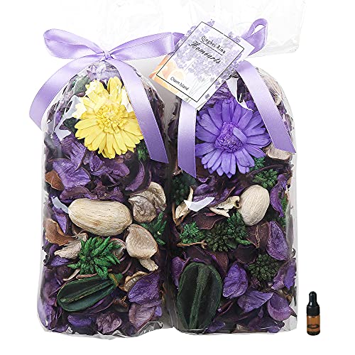 Qingbei Rina Bolsa de popurr¨ª, Flores secas moradas, Lavanda y Mandarina, Navidad Invierno Fragancia arom¨¢Tica, Cuenco y Relleno de jarr¨®n para decoraci¨®n del hogar