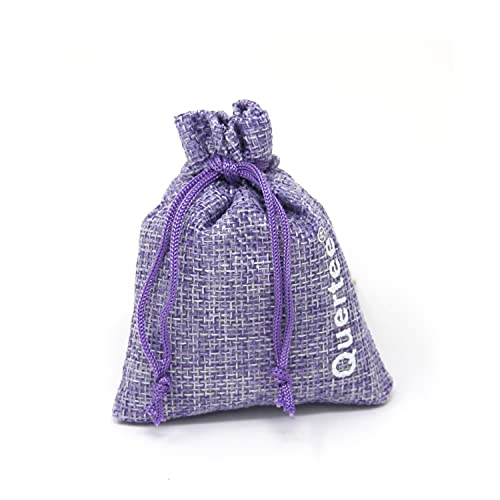 Quertee 8 saquitos de Lavanda de Lino Violeta | saquitos perfumados de 15 g Cada uno (120 g en Total) de Lavanda Francesa como protección antipolillas Lavanda de Francia