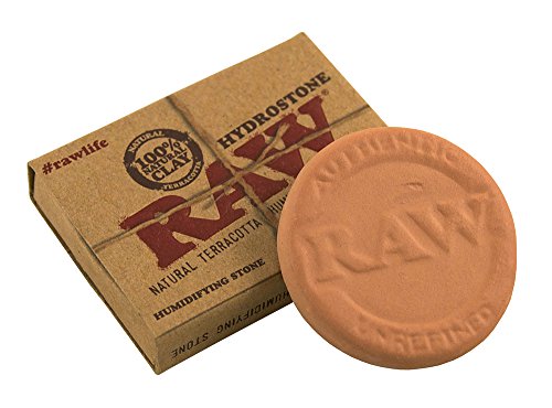 RAW Hydrostone-Humidificador de Tabaco (Terracota, 3,6 cm de diámetro, 3 Unidades), Piedra, marrón, Small