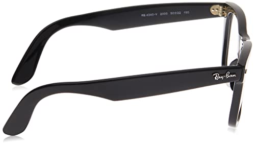 Ray-Ban 0rx 4340v 2000 50 Monturas de Gafas, Shiny Black, Unisex-Adulto