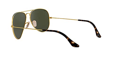 Ray-Ban Aviator Large Metal, Gafas de sol para Hombre, Dorado (Green Classic), 58