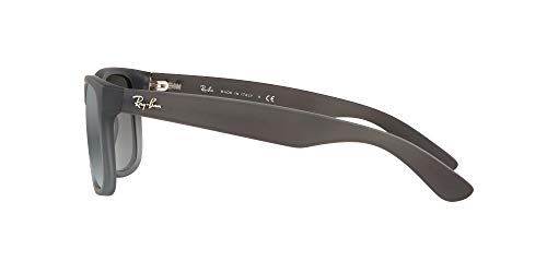 Ray-Ban Justin Gafas, Goma Gris Degradado Gris/Gris Espejo Plateado Degradado, 54 mm para Hombre