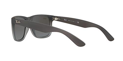 Ray-Ban Justin Gafas, Goma Gris Degradado Gris/Gris Espejo Plateado Degradado, 54 mm para Hombre