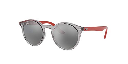 Ray-Ban Rj9064s Lentes Oscuros, Gris Transparente/Gris Espejo Plateado, 44 Unisex niños