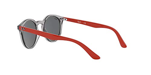 Ray-Ban Rj9064s Lentes Oscuros, Gris Transparente/Gris Espejo Plateado, 44 Unisex niños