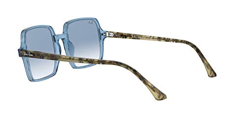 Ray-Ban Square II Gafas, Azul Claro Trasparente/Azul Degradado Trasparente, 53 Unisex Adulto