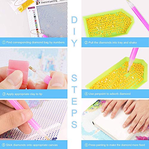 Rayber 5D DIY Diamond Painting Pictures, Large, Full Drill for Adults and Children Decoration for Home Wall.