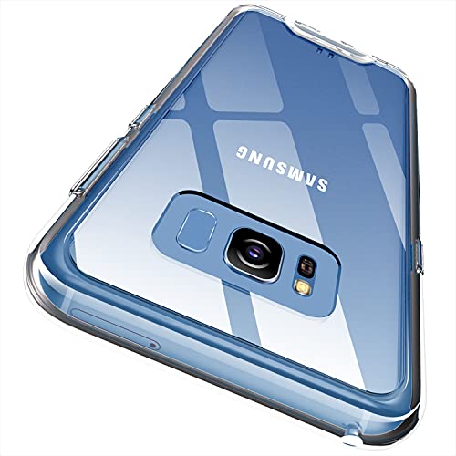 Rayboen Compatible con Samsung Galaxy S8 Funda protectora transparente a prueba de golpes de policarbonato duro + TPU flexible delgada cubierta para Galaxy S8 5.8 pulgadas