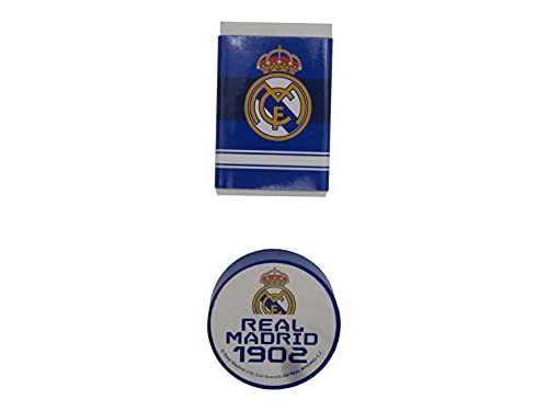 Real Madrid Portatodo con Material Escolar Estuches portaflautas, Unisex niños, Blanco, Estándar