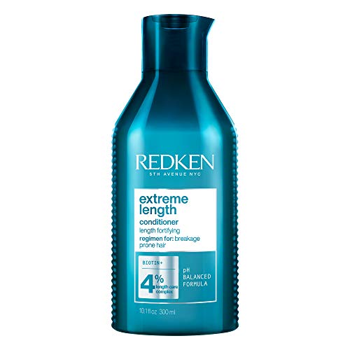 Redken | Acondicionador Fortalecedor con Biotina Para Cabello Dañado y Quebradizo, Extreme Length, 300 ml