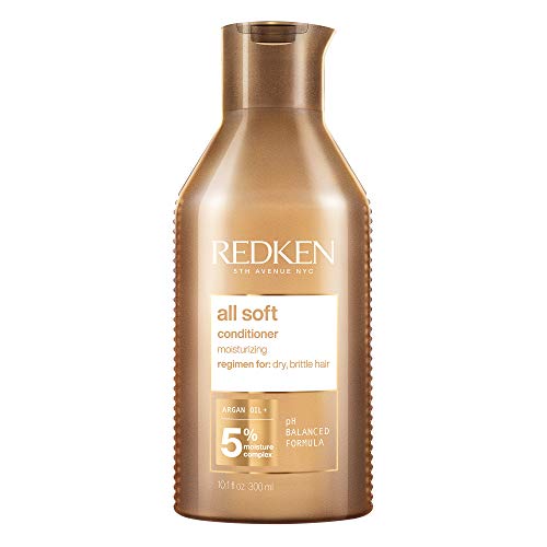 Redken | Acondicionador Hidratante con Aceite de Argán para Cabello Seco y Frágil, All Soft, 300 ml