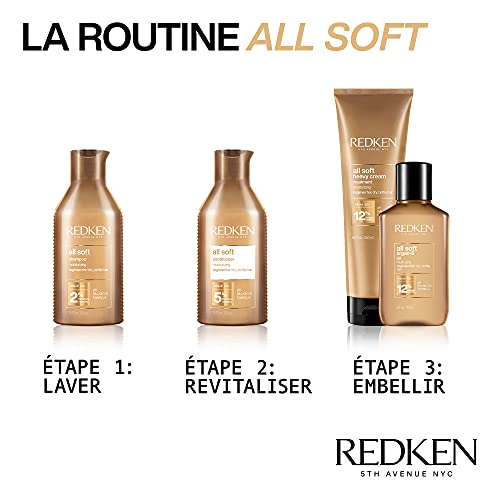 Redken | Acondicionador Hidratante con Aceite de Argán para Cabello Seco y Frágil, All Soft, 500 ml