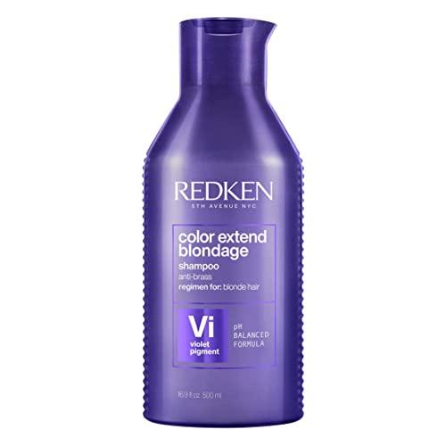 Redken | Champú para el Cuidado del Color para Cabello Rubio, Color Extend Blondage, 500 ml