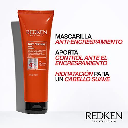 Redken | Mascarilla Antiencrespamiento Para todo tipo de Cabello de fino a grueso, Frizz Dismiss, 250 ml