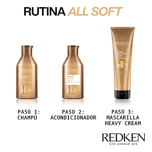 Redken | Mascarilla Hidratante, Tratamiento con Aceite de Argán para Cabello Seco y Frágil, All Soft, 250 ml