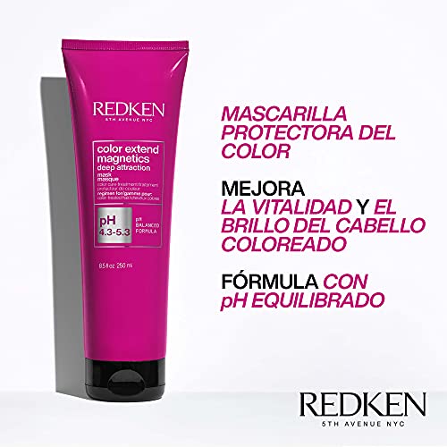 Redken | Mascarilla Protectora del Color Para Cabellos Coloreados, Color Extend Magnetics, 250 ml