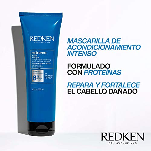 Redken | Mascarilla Reparadora con Proteínas para Cabello Dañado, Extreme, Formato 250 ml