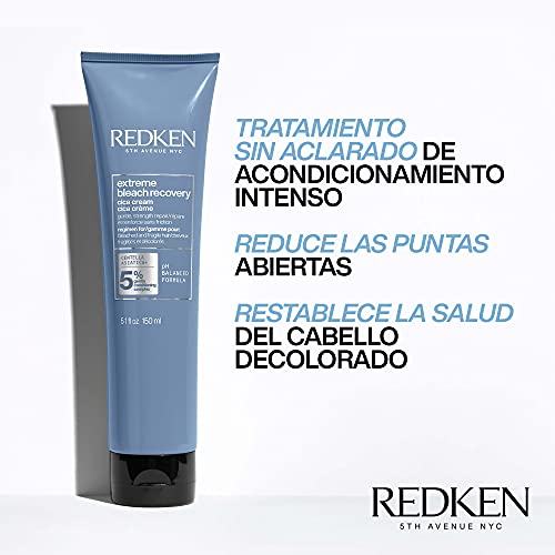 REDKEN Tratamiento Extreme Bleach Recovery Cica sin Aclarado para Reparar el Cabello Tras Una Decoloración, 150 ml