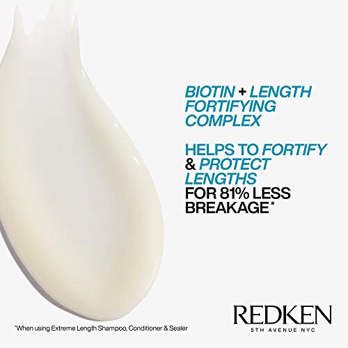 Redken | Tratamiento Sin Aclarado Fortalecedor con Biotina Para Cabello Dañado y Quebradizo, Extreme Length, 150 ml