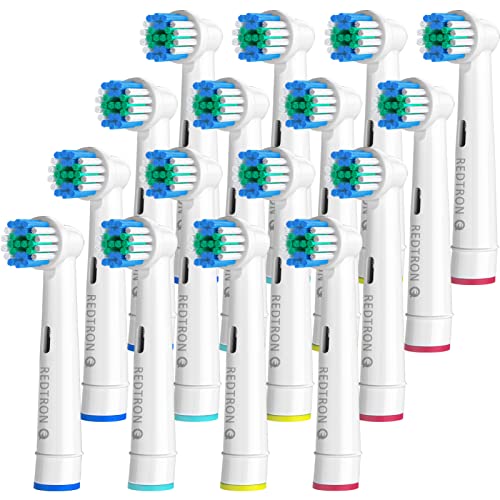 REDTRON Cabezales de cepillo de repuesto para Oral B (16 unidades), cabezales de repuesto para los cepillos eléctricos Precision Clean Pro1000 Pro3000 Pro5000 Pro7000 y más