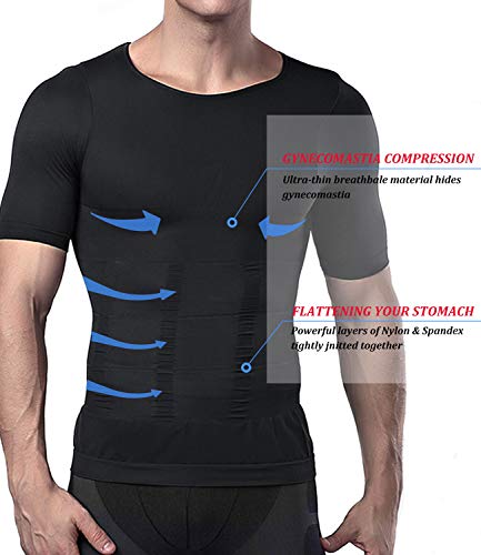 Reductores Adelgazantes Camisa Hombres Chaleco de Compresión Pecho Abdomen Body Shaper Mangas Slimming Tank Top Deportivos