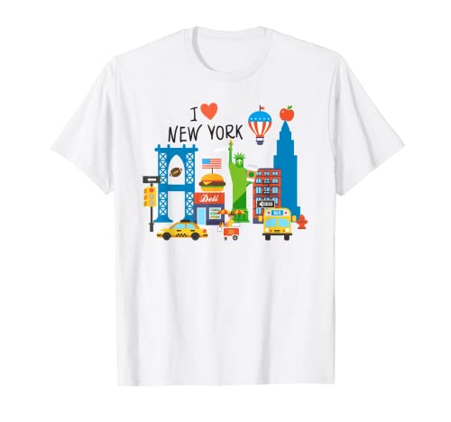 Regalo de recuerdo «I love New York City NY Icons» Camiseta