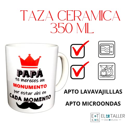 Regalo Originales para El Dia del Padre Taza Y Cojin con Relleno Papa para Regalo De Cumpleaños Taza Desayuno Original 350 Ml + Cojin Especial Dia del Padre Mejor Regalo para Padres (cojin +Taza)