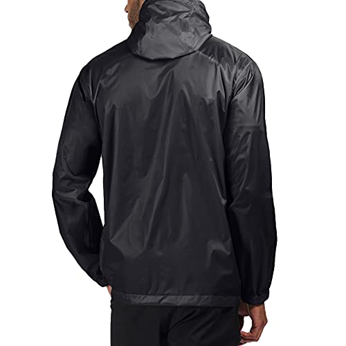 Regatta Chubasquero impermeable con capucha ligera y transpirable Jackets Waterproof Shell, Hombre, Black, XS