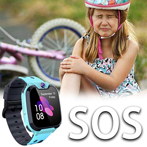 Reloj Inteligente Niño con Mp3 Musica - 7 Juegos Smartwatch Niños, Reloj Inteligente Niña, Relojes Smart Realiza Llamadas Mensajes de Voz Reloj de Cámara Alarma, Niños de 3 a 12 Años (W/ 1G SD Card)