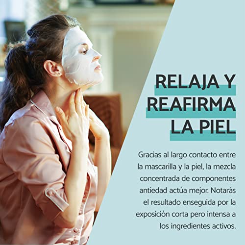 Remescar Mascarilla de Colágeno - Pack de 4 - Mascarilla de Hoja Facial para Mejorar la Hidratación de la Piel - Enriquecida con Colageno Marino - Antienvejecimiento y Rejuvenecimiento