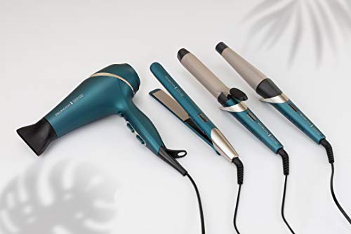 Remington Secador de Pelo Profesional Advanced Coconut Therapy - Iónico, 2 Concentradores, 1 Difusor, 2300 W, Azul - AC8648