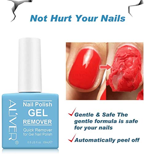 Removedor de Esmalte de Uñas, Magic Gel Profesional Fácil y Rápidamente Quitaesmalte de Uñas Naturales de Gel sin Dañar las Uñas y sin Necesidad de Papel de Aluminio, Remojo o Envoltura