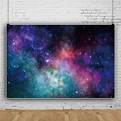 Renaiss 2.2x1.5m Fondo de Cielo Estrellado Espacio Exterior Estrellas Universo Nebulosa Brillante Fondo de fotografía Retrato de niño Adulto Decoración de Fiesta de cumpleaños Accesorios de Estudio