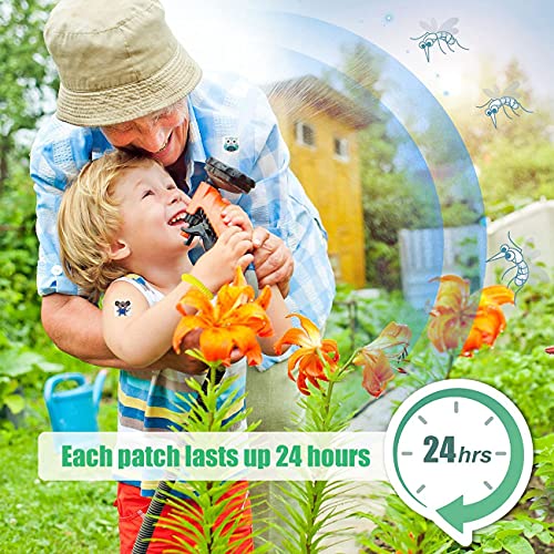 Repelente de mosquitos，Fórmula natural de dibujos animados de verano Pegatina repelente anti mosquitos para bebé, niños, Adulto - exterior & interior 72 horas de protección efectiva，60Piezas