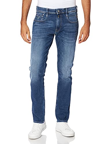 REPLAY Anbass Jeans, 009 Azul Medio, 33W / 32L para Hombre