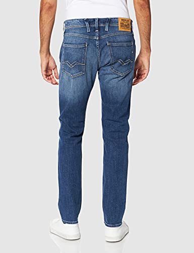 REPLAY Anbass Jeans, 009 Azul Medio, 33W / 32L para Hombre