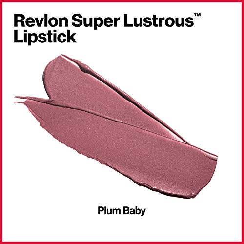 Revlon Super Lustrous, fórmula hidratante en color intenso, enriquecida con vitamina E y aceite de avvocat, tonos ciruela/burdeos nacarado, Plum Baby (467)