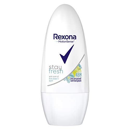 Rexona - Desodorante Antitranspirante Roll On Manzana y amapola azul - 50 ml