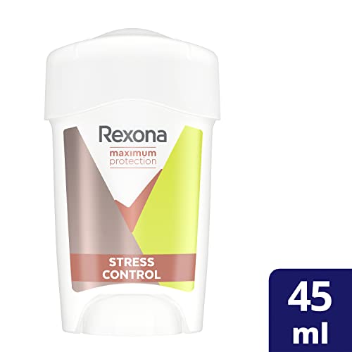 Rexona Maximum Protection Desodorante en Crema Antitranspirante para Mujer Soft Solid Stress Control  45ml - Pack de 6