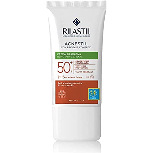 Rilastil Sun System Fotoprotector Solar Acnestil Spf50+ Anti-Imperfecciones para Pieles con Brillos y Tendencia Acneica, 40ml