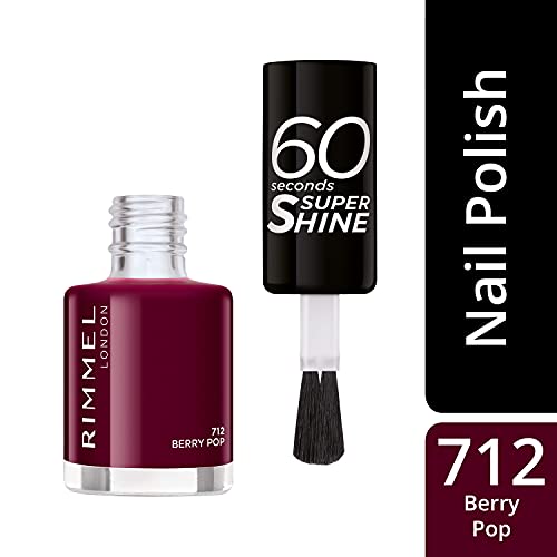 Rimmel London 60 Seconds Super Shine #712-Berry Pop - 1 unidad